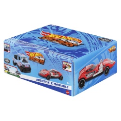 HOT WHEELS SET 2 MASINUTE METALICE PULL BACK MIGHTY K SI TWIN MILL 1:43 - Img 2