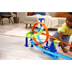 HOT WHEELS STUNT TRACKS PISTA CICLON DE LANSAREA RAPIDA CU MASINUTA INCLUSA - Img 8