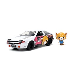 JADA AGGRETSUKO SET MASINUTA METALICA SI FIGURINA AGGRETSUKO SI TOYOTA TRUENO SCARA 1:24 - Img 2