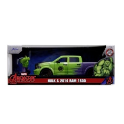 JADA MARVEL SET FIGURINA HULK SI MASINUTA METALICA RAM 1500 2014 SCARA 1:24 - Img 1