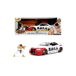 JADA SET FIGURINA METALICA 6CM SI MASINUTA NISSAN SKYLINE GTR SCARA 1 LA 24 - Img 6