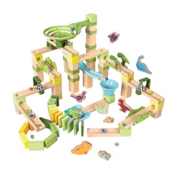 Jucarie din lemn - Marble Run Dino Adventure (131 piese) - Img 1