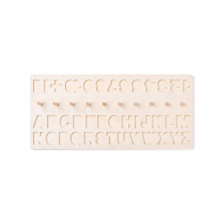 Jucarie din lemn - Tabla didactica cu cifre si litere - Img 3