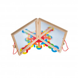 Jucarie din lemn - Tabla magnetica cu forme geometrice - Img 2