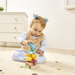 Jucarie educativa cuburi moi pentru toddleri, Animalute - Img 2
