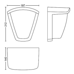 KISKADEE WALL LANTERN ANTHRACITE 1X42W - Img 3