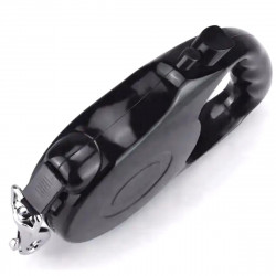 Lesa Retractabila Automata cu carabina pentru caini, lungime sfoara 5m, culoare Neagra - Img 4