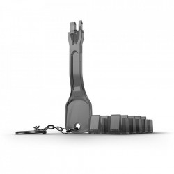 Lindy 10 x RJ-45 Port Blocker Key Black - Img 1