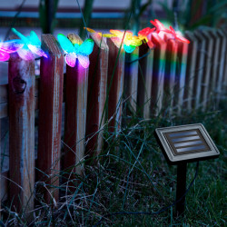 Lumină solară cu LED - fluturi - 2,9 m - 10 LED-uri colorate - Img 3