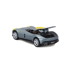 MAISTO MASINUTA METALICA SPEED ICONS FERRARI MONZA SP1 ARGINTIU GALBEN SCARA 1 LA 64 - Img 4