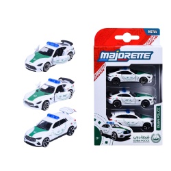MAJORETTE SET 3 MASINUTE DE POLITIE DUBAI METALICE MERCEDES AMG 7.5CM - Img 3