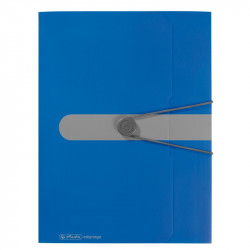 Mapa pp a4 30mm eotg inchidere buton cu elastic, albastru opac