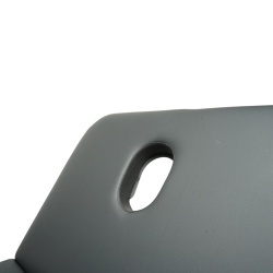 Masa de masaj pliabila, 3 zone, cadru lemn, spuma 5cm, inaltime 55-76cm, piele ecologica, dimensiuni 60x213cm, culoare Neagra - Img 10