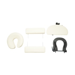 Masa de masaj pliabila, 3 zone, cadru lemn, spuma 5cm, inaltime 55-76cm, piele ecologica, dimensiuni 60x213cm, culoare Crem - Img 8