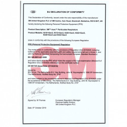 Masca de protectie respiratorie FFP3, 3M, cu supapa / valva, AURA 9332+ - Img 6