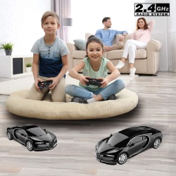 MASINA CU TELECOMANDA BUGATTI CHIRON NEGRU CU SCARA 1 LA 24 - Img 3