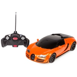 MASINA CU TELECOMANDA BUGATTI GRAND SPORT VITESSE PORTOCALIE CU SCARA 1 LA 18 - Img 2