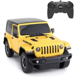 MASINA CU TELECOMANDA JEEP WRANGLER RUBICON GALBEN CU SCARA 1 LA 24 - Img 1
