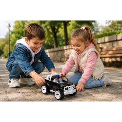 MASINA JEEP OFF ROADER NEGRU ALB 39CM - Img 3