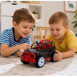 MASINA JEEP OFF ROADER NEGRU ROSU 39CM - Img 3