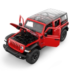 MASINUTA METALICA JEEP WRANGLER RUBICON 4XE ROSU SCARA 1 LA 24 - Img 2
