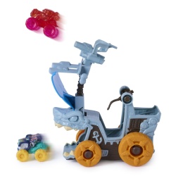MONSTER JAM MINI JAMS SET DE JOACA LANSATOR MEGALODON DISTRUGATOR MARIN - Img 2