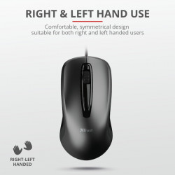 MOUSE TRUST, PC sau NB, cu fir, USB, optic, 1200 dpi, butoane/scroll 3/1, negru, "TR-23733" - Img 6