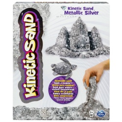 NISIP KINETIC METALE SI MINERALE STRALUCITOARE ARGINTIU - Img 2