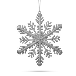 Ornament de Crăciun - cristal de gheață argintiu - 29 x 29 x 1 cm - Img 2