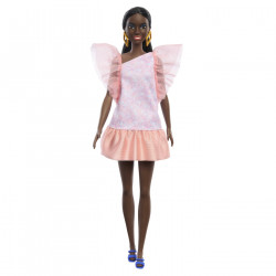 PAPUSA BARBIE FASHIONISTA AFRO-AMERICANA CU ROCHIE PEACH - Img 6