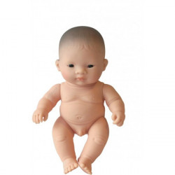 Papusa Bebelus asiatic baietel Miniland 21 cm - Img 2