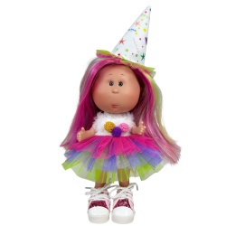 Papusa Nines D'Onil, Colectia Little Mia, Mia Happy Birthday, cu miros de vanilie, 23 cm