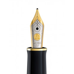 Penita ef din aur de 14k/585 ornament din rodiu pentru stilou m400 bicolora