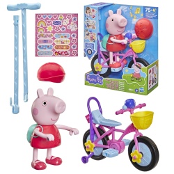 PEPPA PIG SET GATA DE PEDALAT PAPUSA PEPPA CU BICICLETA SI ACCESORII - Img 2