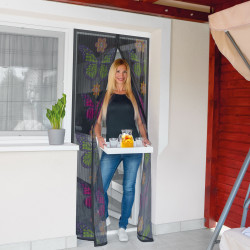 Perdea anti-tantari pt. usi cu inchidere magnetica- 100 x 210 cm „Flori și fluturi” - Img 2