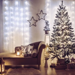 Perdea luminoasă - 200 LEDuri - albă - IP44 - 4,2 m - 8 programe - Img 1