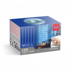 Perdea luminoasă - 300 micro LEDuri - alb rece - 3 x 3 m - 230V - cu telecomandă - Img 4