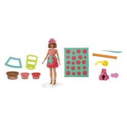 PLAY DOH BARBIE SET PLASTELINA CREATII VESTIMENTARE CU FLORI SI FRANJURI COWBOY - Img 3