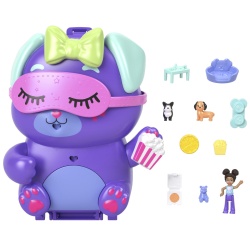 POLLY POCKET SET GENTUTA ANIMALUT CATELUS IN PIJAMA CU ACCESORII - Img 3
