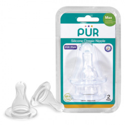 PUR 3206 – SET TETINE SILICON CLASSIC – MARIME M, 3-6 LUNI, 2 BUC - Img 2