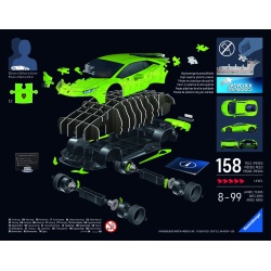 PUZZLE 3D ICONICS LAMBORGHINI HURACAN EVO VERDE - Img 4