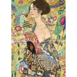 PUZZLE TREFL 1000 ART COLLECTION GUSTAV KLIMT DOAMNA CU EVANTAI - Img 2