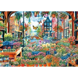PUZZLE TREFL 2000 MAGAZIN DE FLORI IN AMSTERDAM - Img 2