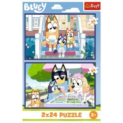 PUZZLE TREFL 2X24 BLUEY DISTRACTIE CU BLUEY - Img 4