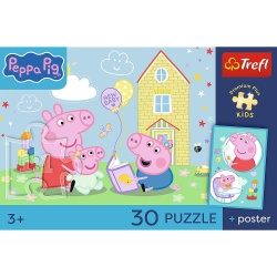 PUZZLE TREFL 30 PREMIUM PLUS KIDS PEPPA PIG ARE UN PLAN PLUS POSTER - Img 4