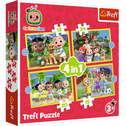 Puzzle trefl 4in1 cocomelon prezentarea familiei - Img 1