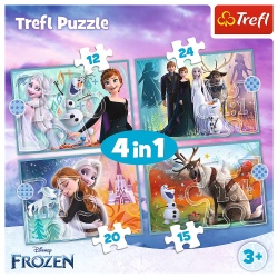 PUZZLE TREFL 4IN1 FROZEN 2 UIMITOAREA LUME DISNEY - Img 6