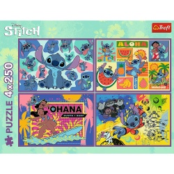 PUZZLE TREFL 4X250 DISNEY UIMITORUL STITCH - Img 6