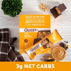 Quest Hero Crispy Baton Proteic Cu Aroma De Ciocolata Si Unt De Arahide, 54 G - Img 3