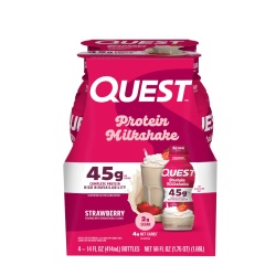 Quest Protein Milkshake Rtd, Milkshake Proteic Cu Aroma De Capsuni, 414 Ml - Img 3
